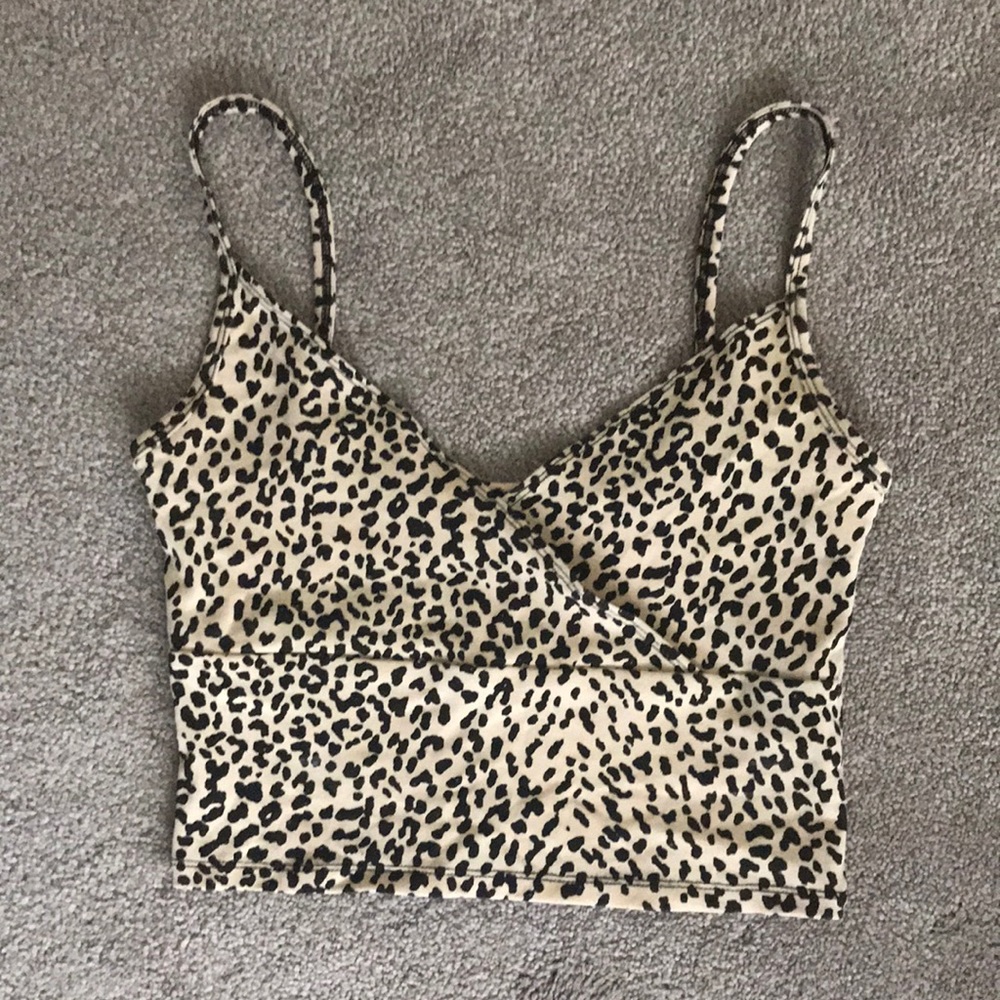 cheetah print cropped tank top